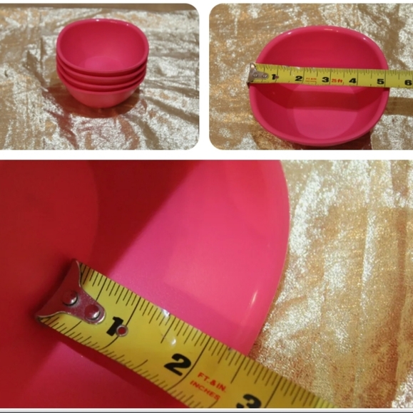 Tupperware 4 x Legacy Soup or Cereal Serving 1.75C bowls New - Pretty Pink Punch - Picture 15 of 16